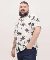 Camisa Plus size Masculina Estampa Coqueiros MR-82002