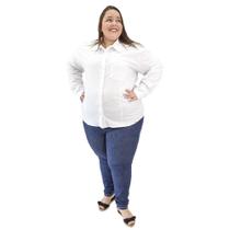 Camisa Plus Size ML Tricoline 7908