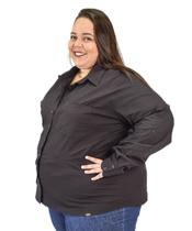 Camisa Plus Size ML Tricoline 7908