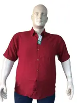 Camisa PLUS SIZE Social manga curta 1600 masculina Passa fácil Camisa PLUS SIZE Social manga curta 1600 masculina Passa fácil