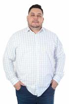 Camisa Plus Size Xadrez Azul/Branco Camisa Plus Size Xadrez Azul/Branco