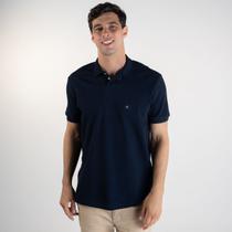 Camisa Polo Acostamento Texturizada Azul Marinho Camisa Polo Acostamento Texturizada Azul Marinho