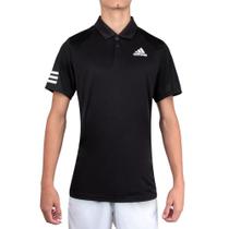 Camisa Polo Adidas Club 3STR Preta e Branca