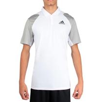 Camisa Polo Adidas Club Tennis Branca e Cinza