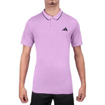 Camisa Polo Adidas Freelift Tennis Lilás e Preto