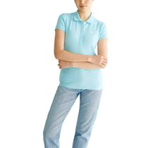 Camisa polo Aéropostale Aero Solid A87 para mulheres Topaz Blue XS