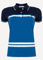 Camisa Polo Aleatory Feminina Loos Marinho