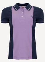 Camisa Polo Aleatory Feminina Smart Lilás