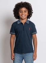 Camisa Polo Aleatory Infantil lisa Peitilho Zíper