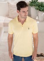 Camisa Polo Aleatory Lisa Algodão Pima Amarela Clara Camisa Polo Aleatory Lisa Algodão Pima Amarela Clara