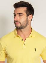 Camisa Polo Aleatory Lisa Algodão Pima Amarela Camisa Polo Aleatory Lisa Algodão Pima Amarela