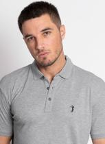 Camisa Polo Aleatory Lisa Algodão Pima Mescla Cinza Camisa Polo Aleatory Lisa Algodão Pima Mescla Cinza