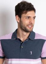Camisa Polo Aleatory Listrada Flash Marinho
