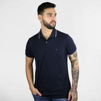 Camisa Polo Aramis Básica 4 Frisos Marinho com Cinza