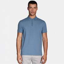 Camisa Polo Aramis Piquet Zip In25 Azul Alumínio Masculino