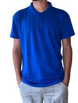 Camisa Polo azul Camiseta Básica Uniforme Piquet