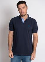 Camisa Polo Azul Marinho Lisa Aleatory