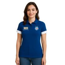 Camisa Polo Bahia Azul Esquadrão Adulto Feminina Oficial