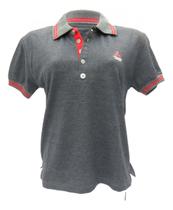 Camisa Polo Basic Mitsubishi 22 Feminino Cinza Escuro
