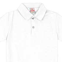 Camisa Polo Básica Infantil Menino Em Malha Brandili Branco