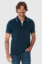Camisa Polo Básica Masculina com Detalhe em Costura Contraste em Piquet Stretch - Malwee