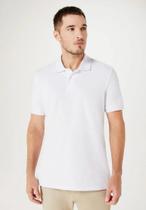 Camisa Polo Básica Masculina Manga Curta Em Piquet - Branco