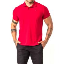 Camisa Polo Básica Masculina Vermelha Fit Zune