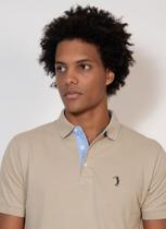 Camisa Polo Bege Lisa Aleatory Camisa Polo Bege Lisa Aleatory