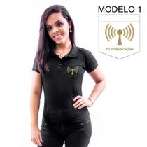 Camisa Polo Bordado Profissão Telecomunicações