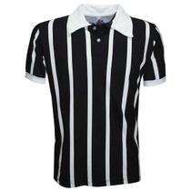 Camisa Polo Botão Liga Retrô Listrada p Camisa Polo Botão Liga Retrô Listrada p