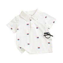 Camisa Polo Branca De Verão Para Meninos, Estilo Coreano, T-Shirt Cool E Moderna Para Bebês Camisa Polo Branca De Verão Para Meninos, Estilo Coreano, T-Shirt Cool E Moderna Para Bebês