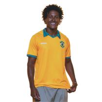Camisa Polo Brasil Espelho Masculina Amarela -