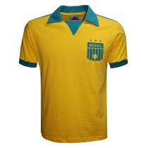 Camisa Polo Brasil Liga Retrô Amarela GG