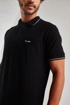 Camisa Polo Canoa Piquet Preta Camisa Polo Canoa Piquet Preta