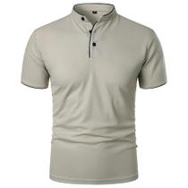 Camisa Polo Casual De Cor Sólida De Manga Curta De Verão Masculina Respirável Solta Básica Na Moda