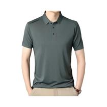 Camisa Polo Casual Masculina Com Estampa, Manga Curta, Antirrugas, Respirável, T-shirt De Verão
