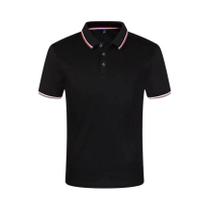 Camisa Polo Casual Masculina De Verão De Tamanho Grande Manga Curta Uniforme De Escritório De