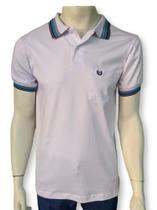 Camisa Polo com bolso manga curta 120, detalhes na gola e na manga