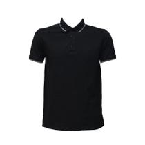 Camisa polo com frisos preto - dudalina xgg