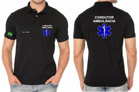Camisa Polo Condutor Ambulância Mod3 Bordado - Tecido Piquet 50% Algodão 50% Poliéster