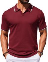 Camisa polo COOFANDY Camisa polo masculina de golfe de manga curta
