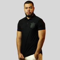 Camisa Polo Corinthians Oficial All Black Masculina Coimbra Camisa Polo Corinthians Oficial All Black Masculina Coimbra