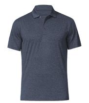 Camisa polo de golfe COSSNISS Dry Fit para homens Black Heather