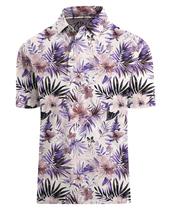 Camisa polo de golfe Hodaweisolp Dry Fit Print para homens roxa Camisa polo de golfe Hodaweisolp Dry Fit Print para homens roxa