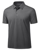 Camisa polo de golfe MAGCOMSEN Dry Fit Moisture Wicking para homens