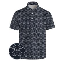 Camisa polo de golfe MSCPZH Funny para homens em poliéster preto