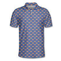 Camisa polo de golfe Pigmoo Funny Hotdog Print para homens Camisa polo de golfe Pigmoo Funny Hotdog Print para homens