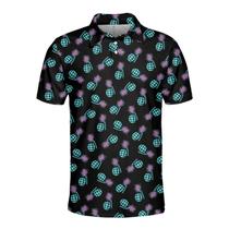 Camisa polo de golfe Pigmoo Funny Pineapple Gun para homens