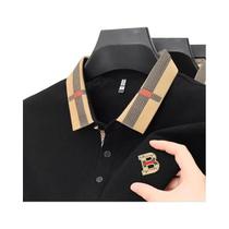 Camisa Polo De Luxo Para Homens Em Seda E Algodão, Manga Curta, Respirável, Casual E Fashion Camisa Polo De Luxo Para Homens Em Seda E Algodão, Manga Curta, Respirável, Casual E Fashion
