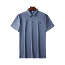 Camisa Polo De Seda Gelo De Verão Masculina Marca Bonita Impressa Manga Curta Respirável Na Moda